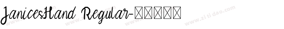 JanicesHand Regular字体转换